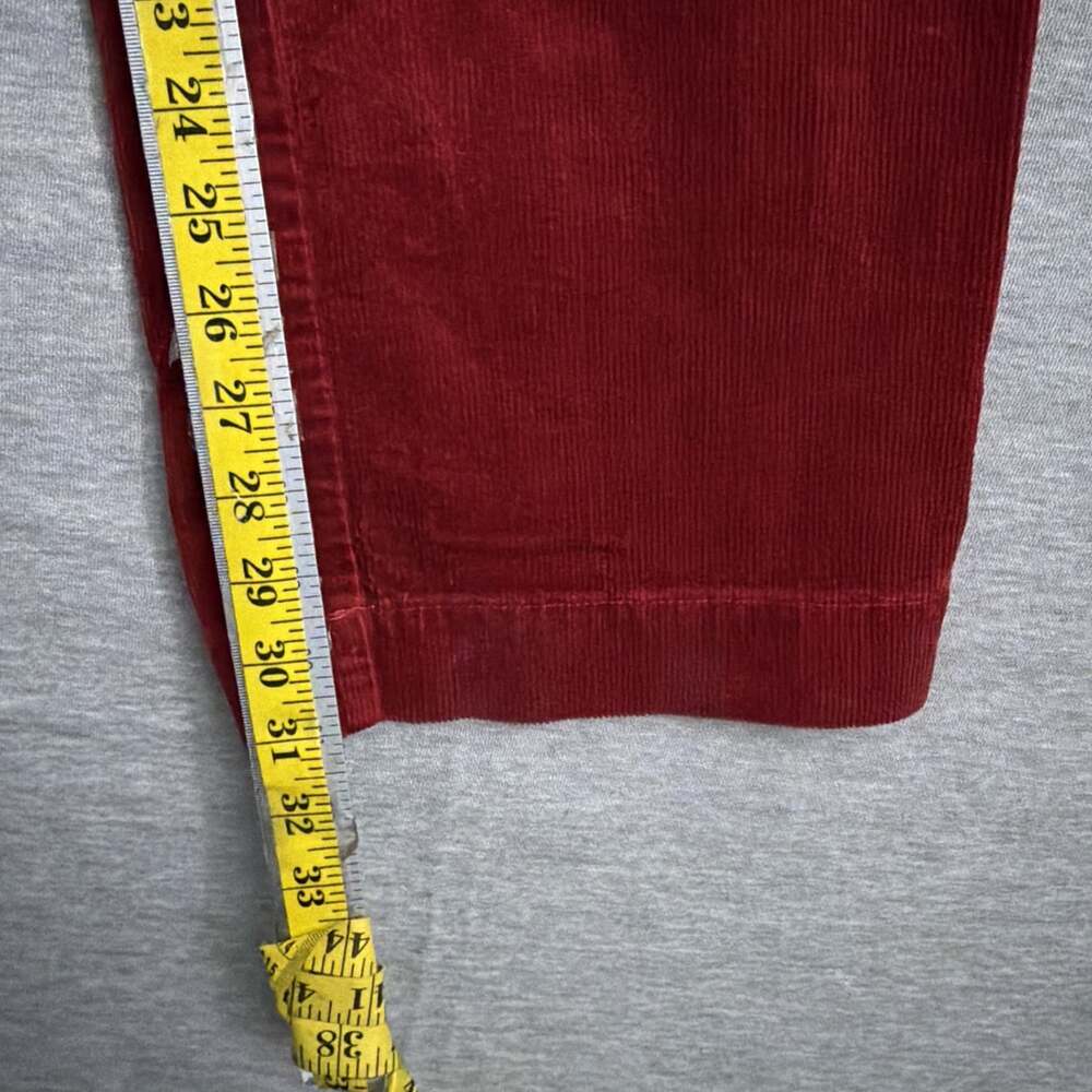 Anthropologie Maeve Women's Size 26 Red Corduory The Colette Wide Leg Crop Pants - Picture 11 of 12